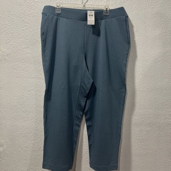 Purejill affinity blue  slim leg Cropped stretchy pull on pants size XL NWT - Picture 1 of 11
